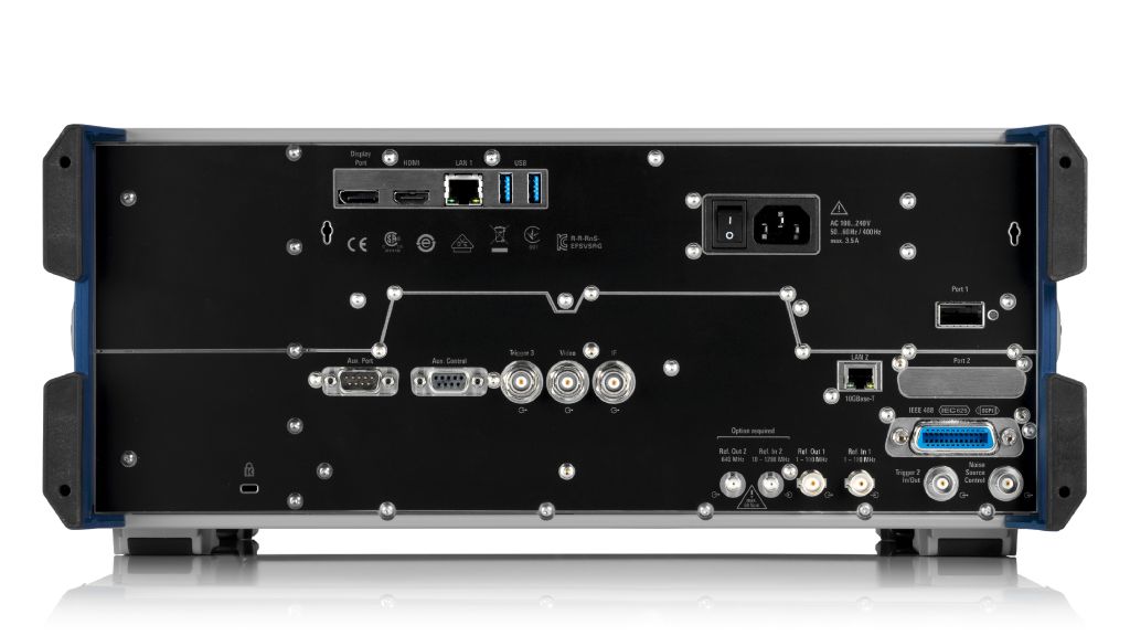 R&S®FSV3000 信号与频谱分析仪，低后视图