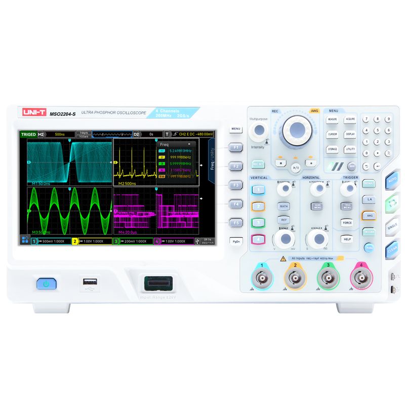 MSO/UPO2000系列 数字荧光示波器 200MHz/100MHz  2/4通道数  2GSa/s|优利德