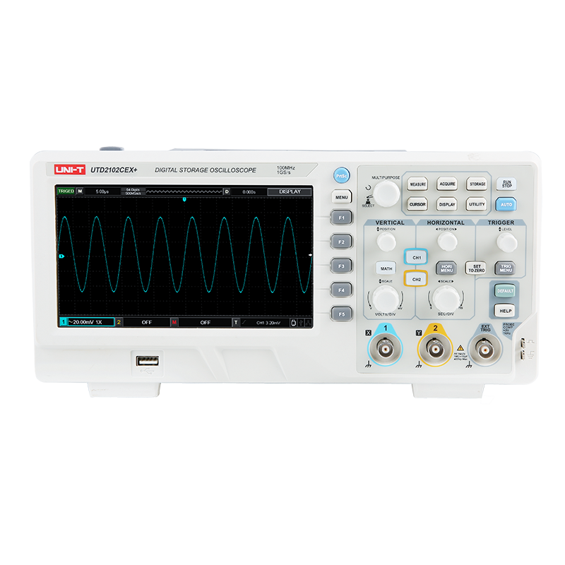 UTD2000CEX+系列是经济型台式数字存储示波器 200MHz/150MHz/100MHz  2通道  1GSa/s |优利德