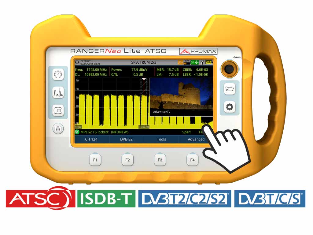 RANGERNeo Lite ATSC 手持式多功能电视信号和频谱分析仪|PROMAX