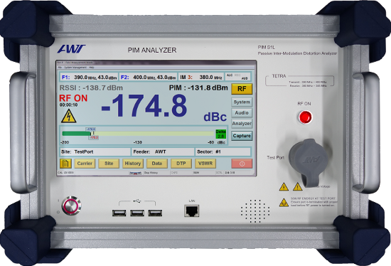 PIM S1L系列  覆盖TETRA/ 380至470 MHz 便携式PIM 无源互调分析仪|AWT Global