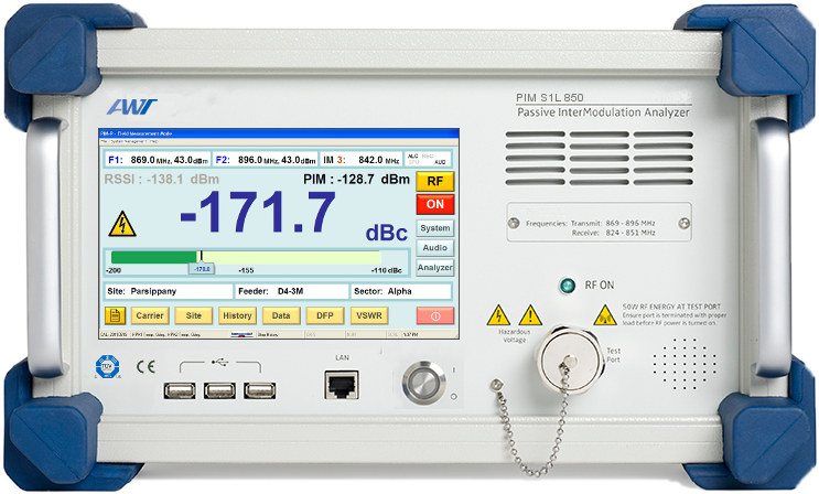 PIM S1L 覆盖690MHz至3.5GHz用于实验室和质量保证的无源互调分析仪|AWT Global