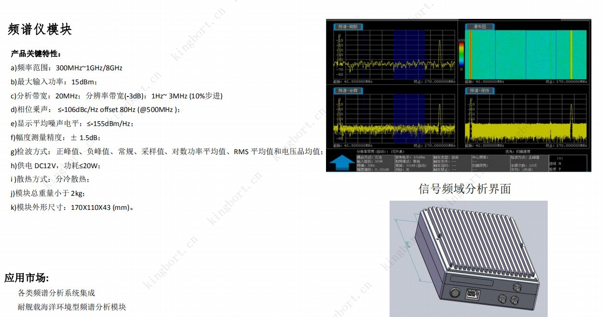 VX系列 300MHz至1/8GHz模块式频谱/信号分析仪 20MHz带宽|金博天