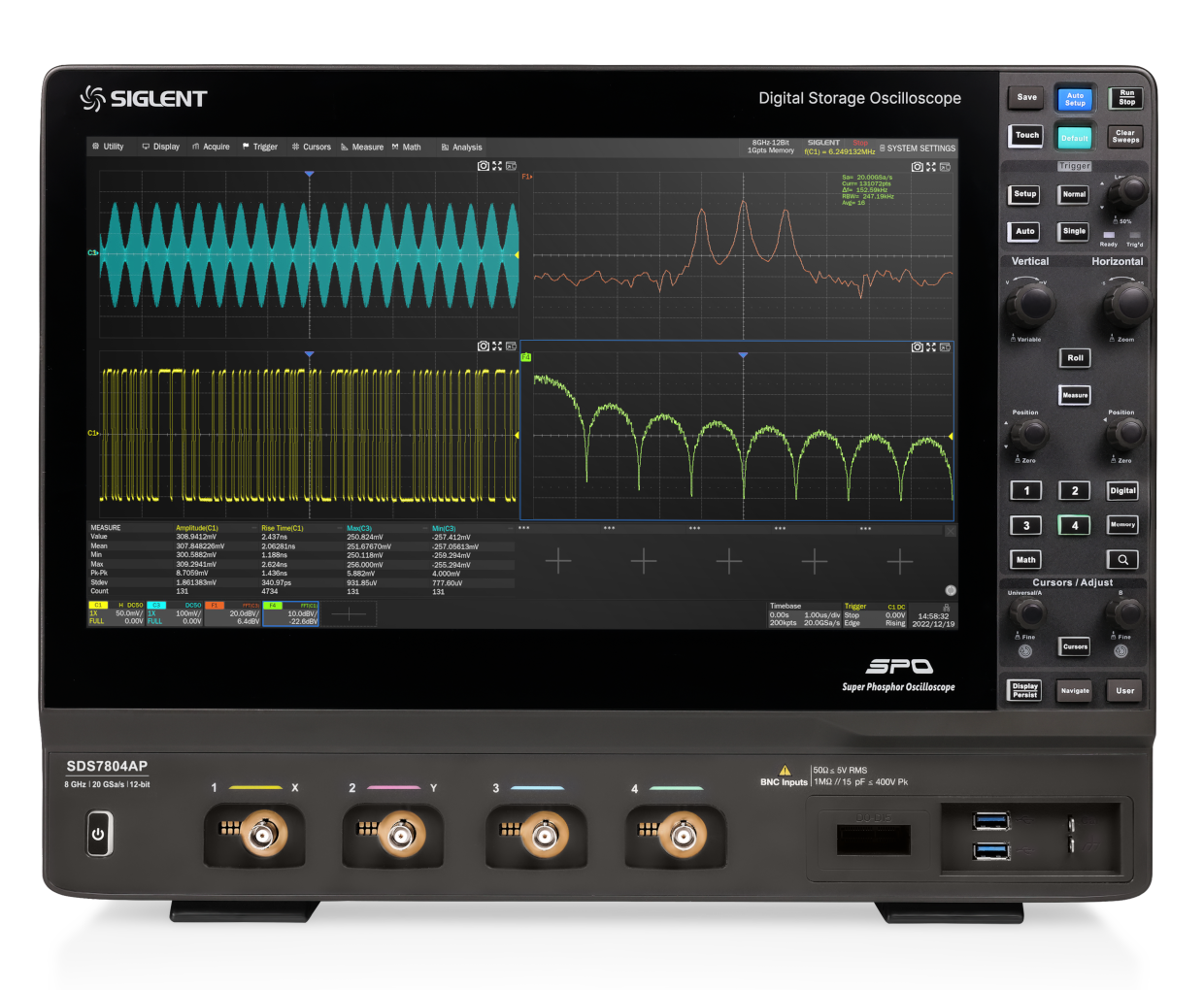 SDS7000A系列2/3/4/6/8GHz高分辨率示波器4通道 20GSa/s|鼎阳科技